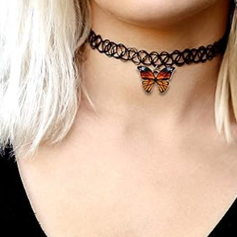 2PC Tattoo Choker Necklace
